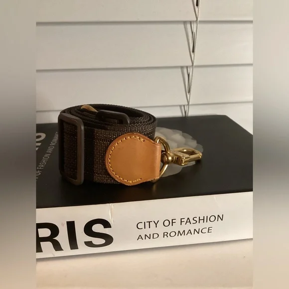 Authentic Louis Vuitton Brown Adjustable Strap With Gold Hardware - Picture 1 of 4